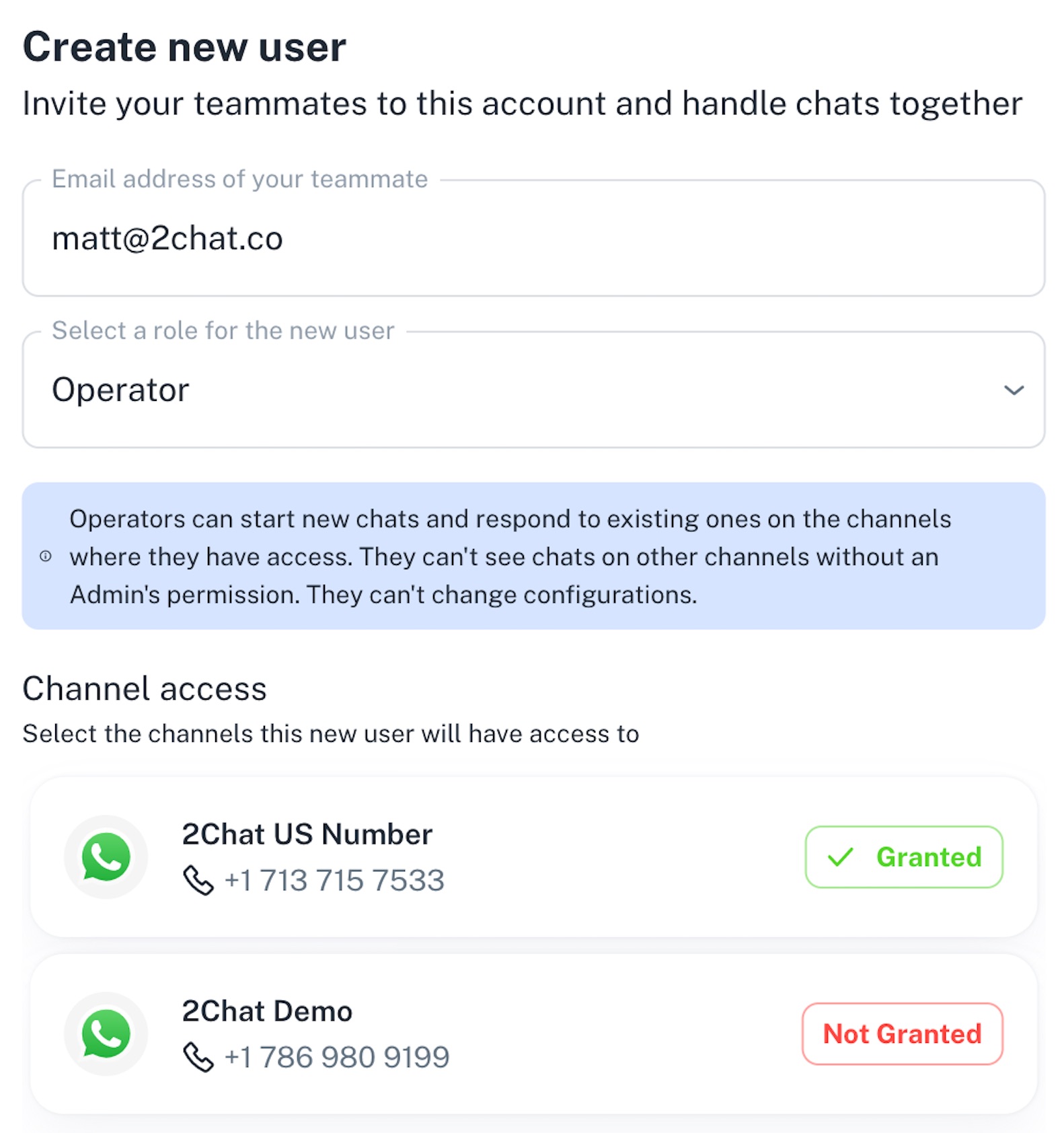 2Chat feature