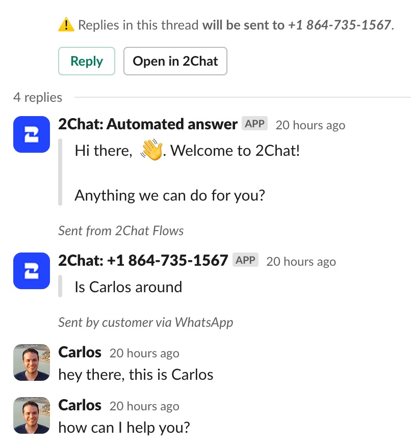 2Chat feature